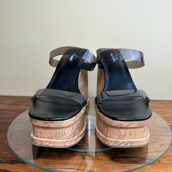 Nine West Rapps Platform Wedge Sandal - smoke black - Picture 6 of 15